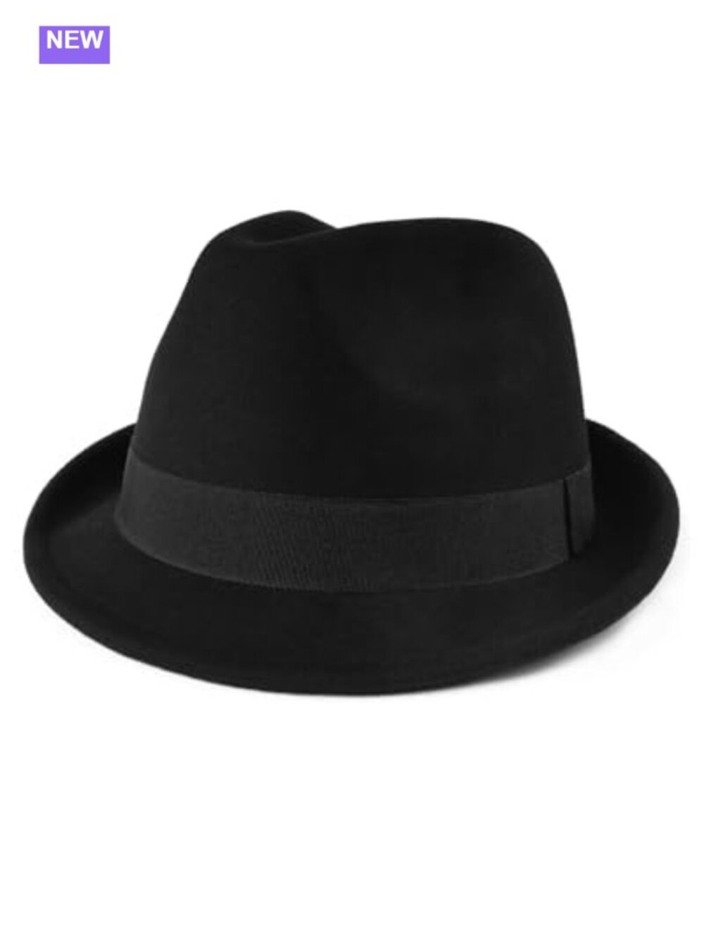 Felt Trilby Fedora Hat Men Women Short Brim Dress Hat Adjustable